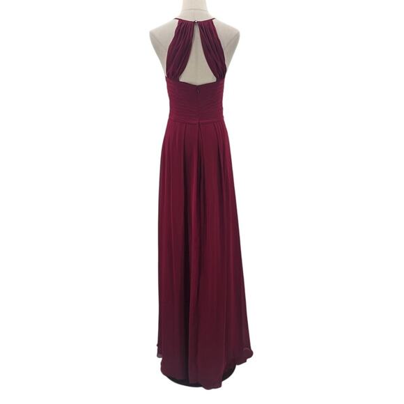 AW BRIDAL 16 2X plus burgundy Aderes bridesmaid formal party maxi dress NEW B135 - Picture 4 of 10